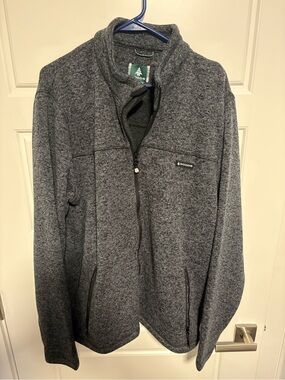 Men's Heather Charcoal Quarter-Zip Fleece Pullover